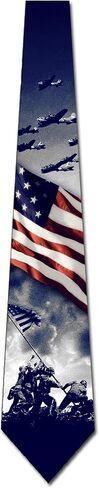 Three Rooker Patriotic Ties Mens World War II Necktie Flag Tie in Kuwait