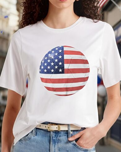 250 Anniversary USA T-Shirt Women USA 250th Shirts Patriotic American Flag Tops 4th of July T-Shirt, World Soccer Cup Jersey in Kuwait