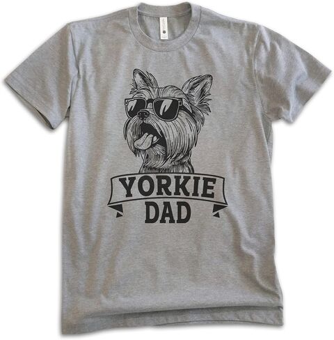 EVERTREE CLOTHING Yorkie Dad T-Shirt, Unisex Men's Shirt, Yorkshire Terrier, Yorkie Owner, Best Dog Dad Gift in Saudi Arabia