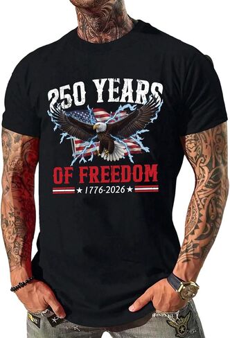 250th Anniversary USA Shirt Men American Heritage T-Shirt for July 4Th Or Special Events Lightweight Tops in Kuwait