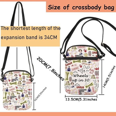 TSOTMO Crime TV Show Merch Wheels up in 30 Crossbody Bag for Crime Lovers Spencer Fans Gift (Wheels Cross) in Kuwait