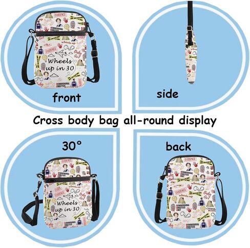 TSOTMO Crime TV Show Merch Wheels up in 30 Crossbody Bag for Crime Lovers Spencer Fans Gift (Wheels Cross) in Kuwait