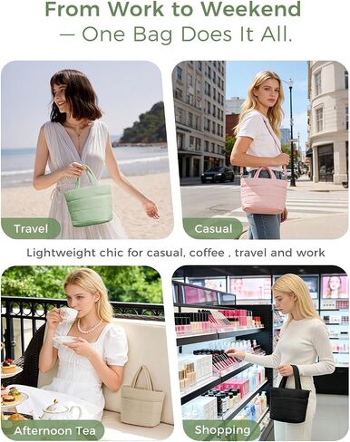 ECOHUB Crossbody Bags for Women Small Puffer Tote Mini Shoulder Handbags RFID Anti Theft CrossBody Purse Travel Casual Wallet in Kuwait
