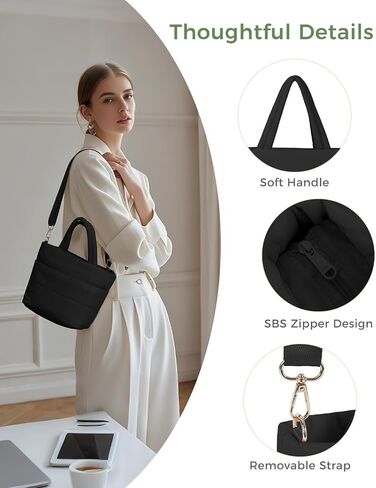 ECOHUB Crossbody Bags for Women Small Puffer Tote Mini Shoulder Handbags RFID Anti Theft CrossBody Purse Travel Casual Wallet in Kuwait