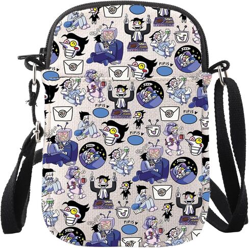 WUSUANED Cartoon Game Inspired Crossbody Bag Funny Spamton Gift RPG Gamer Gift For Gaming Fans in Kuwait