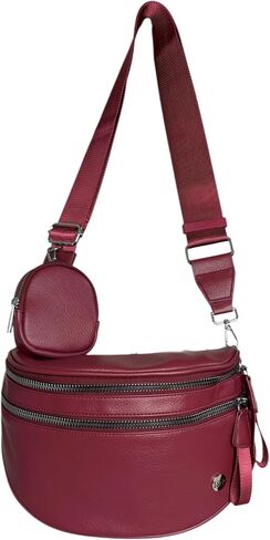 Iris June Best Version Faux Leather Bag (#8063) Detachable Strap Hip Bag with Coin Purse - By Iris & Rainbow in Saudi Arabia