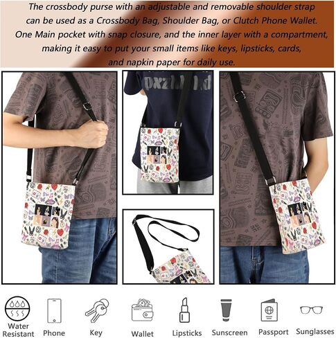 MBMSO Singer Crossbody Bag Singer Album Inspired Gifts for Singer Fans Female Pop Singer Gift for Music Lover Crossbody Purse in Saudi Arabia