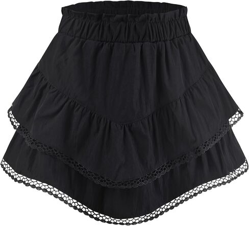 Elesuit Women Short Skirts Ruffle Tiered Flowy High Waisted Golf Tennis in Saudi Arabia