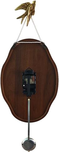 Can be Done DIY by Yourself. Retro Style Wood Indoor Wall Clock with Swinging Pendulum (Requires 2 AA Batteries for Clock Hands and Pendulum) Wall Clock in Saudi Arabia