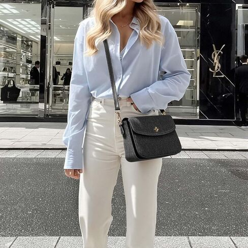 Shoulder Crossbody Purse - Trendy Canvas Women's Shoulder Handbags with Adjustable Strap in Saudi Arabia