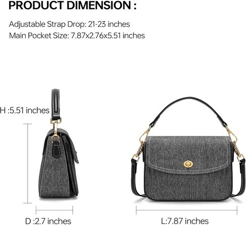 Shoulder Crossbody Purse - Trendy Canvas Women's Shoulder Handbags with Adjustable Strap in Saudi Arabia