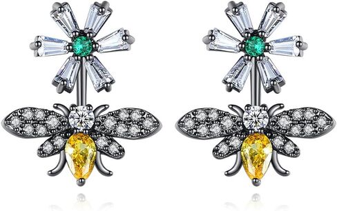 Round/Pear Cut Colorful Moissanite Earrings for Women,14K Gold Stud Earrings, Fashion Statement Piece in Saudi Arabia