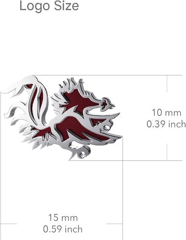 University of South Carolina Post Earrings - Platinum over 925 Solid Sterling Silver Studs, Officially Licensed Jewelry Gifts for Coaches and Women Graduates, Alumni, Gamecocks Logo by Dayna Designs in Kuwait
