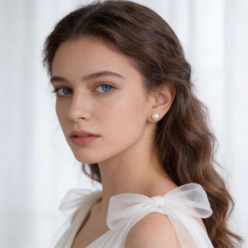 Elegant Pearl Earrings Set for Women, 24 Pairs White Simulated Large Pearl Stud Earrings for Bridal, Wedding, Birthday, Gifts in Saudi Arabia
