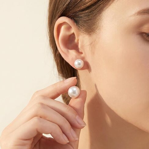 Elegant Pearl Earrings Set for Women, 24 Pairs White Simulated Large Pearl Stud Earrings for Bridal, Wedding, Birthday, Gifts in Saudi Arabia