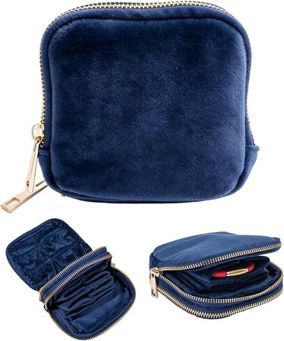 Travel Jewelry Case, 2-Layer Velvet Jewelry Organizer Storage, 11 Compartment Jewelry Travel Bag for Bangle Bracelet Necklace Ring, Anti-Scratch Portable Jewelry Pouch, Mothers Day Mom Gifts Purple in Saudi Arabia