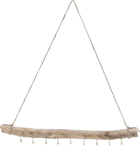 MECCANIXITY 15'' Driftwood Wall Hanging, Driftwood Jewelry Hanger Decorative Branches with 9 Hooks for DIY Art Crafts Wall Hanging Woven, Style 4 in Saudi Arabia