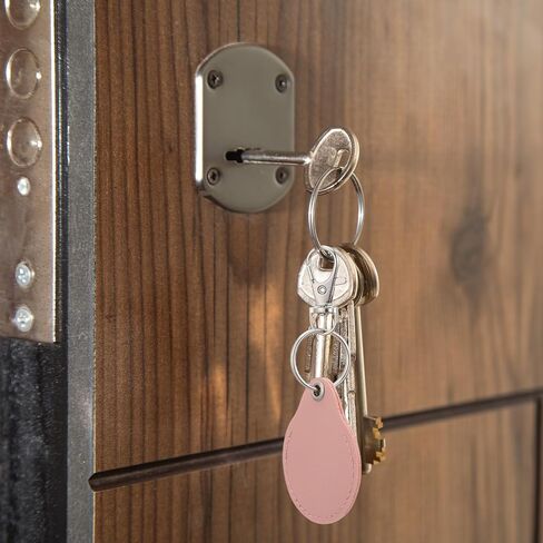 6 Pcs Leather Proximity ID Card Keychain Protector RFID Key Fob Holder Keychain Key Holder Case Cover with Keys Carabiner Clip General Keys Fob for RFID Keyfob Token Tag Keyes ID Cards Access Control in Saudi Arabia