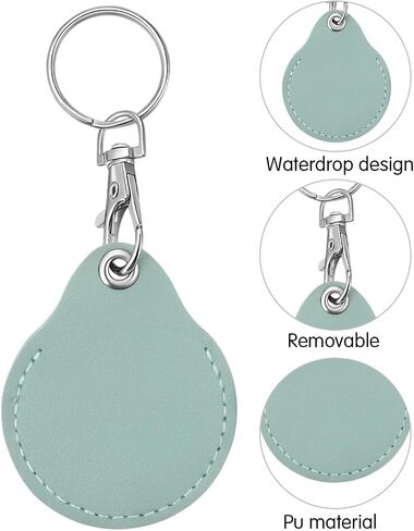 6 Pcs Leather Proximity ID Card Keychain Protector RFID Key Fob Holder Keychain Key Holder Case Cover with Keys Carabiner Clip General Keys Fob for RFID Keyfob Token Tag Keyes ID Cards Access Control in Saudi Arabia
