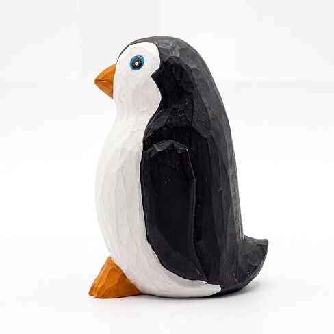 Novabright 1 Pack Wood Bird Animal Figurines Home Decor Cute Figurines Hand Wood Carved Bird Sculpture for Living Room Bathroom Office Modern Style Decorative Ornaments in Saudi Arabia