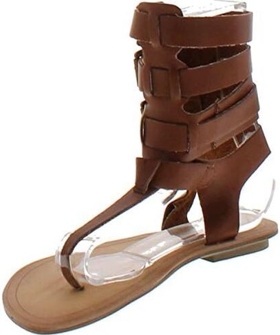 Liliana Avis-3 Women Leatherette Strappy T-Strap Gladiator Thong Sandal in Saudi Arabia