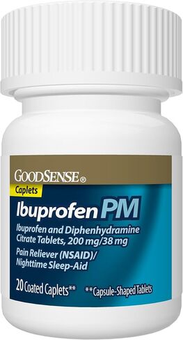 GoodSense Ibuprofen PM, Ibuprofen 200 mg and Diphenhydramine Citrate 38 mg Tablets, Pain Reliever and Nighttime Sleep-Aid in Kuwait