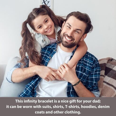 Men's Gifts Bracelets for Dad Grandpa, Black Leather Knot Bracelet | Mens Birthday Gift Ideas Cool Cuff Bracelet Jewelry Gift for Christmas Valentine's Day Father's Day Retirement Anniversary in Saudi Arabia