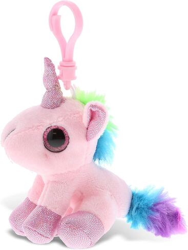 DolliBu Pink Unicorn Plush Keychain with Clip - Small Unicorn Stuffed Animal Backpack Charm, Cute Plush Key Chain Toy, Keychains for Backpacks, Baby Keychain for Girls, Bag Charms, Party Favors in Kuwait