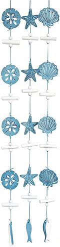3pcs Hanging Coastal Wall Decor, Minimalist Mediterranean Style Wall Ornament with Starfish and Seashells, Beach Wall Decor for Indoor in Saudi Arabia