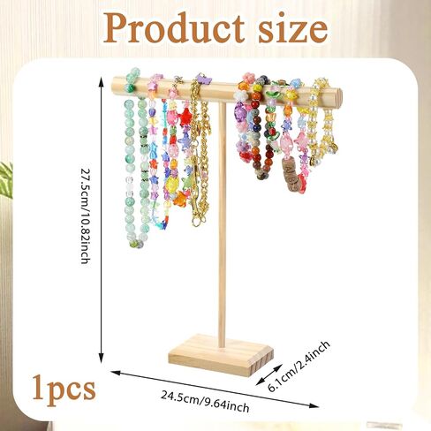 Bracelet Holder Organizer Jewelry Stands and Displays Bracelet Stand Jewelry Rack Necklace Display Detachable T Bar Bracelets Holders Jewelrys Holder Organizer for Bracelets Necklace Earrings Rings in Saudi Arabia