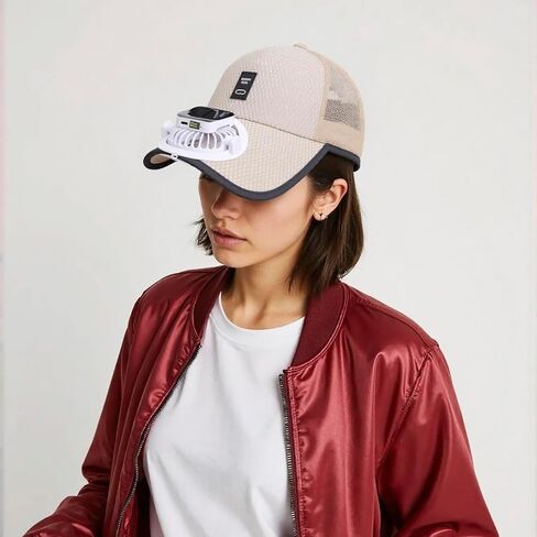 Solar Fan Baseball Cap Mesh Solar Powered USB Charging Cooling Baseball Hat for Men Women Summer Outdoor Fishing Cap in Kuwait