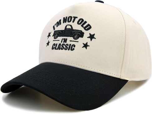 I'm Not Old I'm Classic Baseball Cap,Two-Tone Adjustable Dad Hat,Funny Birthday Retirement Gift for Dad, Grandpa in Saudi Arabia