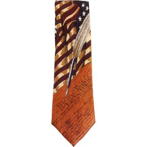 Men's Collectible Patriotic Novelty Men's Constitution American Flag Necktie July 4th in Saudi Arabia