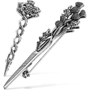 NOLITOY 2Pcs Scottish Brooches Decorative Collar Pins Metal Lapel Pins for Men Suits Coats Thistle Brooch Clips in Saudi Arabia