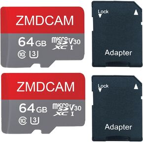 2 Pack 64GB TF Card with Adapter, High-Speed Memory Card, U3 C10 A1 V30 Memory TF Card Up to 92MB/S for Smartphones/Tablets/Cameras/Car Recorders/Game Consoles in Saudi Arabia