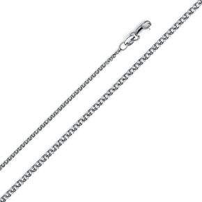 14k White or Yellow Gold 1.2mm Flat Open Wheat Chain Necklace in Saudi Arabia