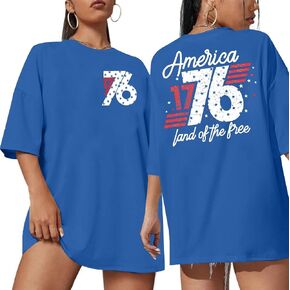 1776 Shirts for Women USA Shirt American Flag T-Shirt 4th of July Patriotic Tee Shirts Red White and Blue Tops in Saudi Arabia