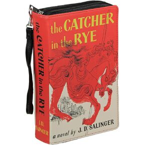 حقيبة على شكل كتاب باللونين الأحمر والأبيض من The Catcher in the Rye، حقيبة كروس أو حزام معصم، بطول 9.25 سم، مثالية لمحبي الأدب ومحبي الكلاسيكية الحديثة in Kuwait