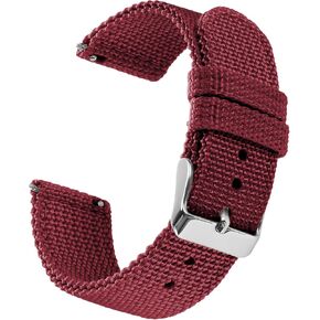 JUNGHELE Nylon watch band for men and women,Quick release Nylon watch strap with Silver Buckle,18mm/20mm/22mm Canvas Watch Strap in Saudi Arabia