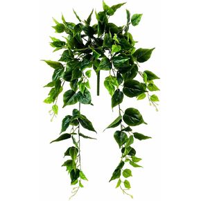 Fake Hanging Plant, Artificial Trailing Philodendren Bush 32" – Faux Trailing Philodendren Vine for Indoor Décor, Realistic Greenery Stem for Planters, Shelves & Wall Hanging Plants (No Pot) in Kuwait