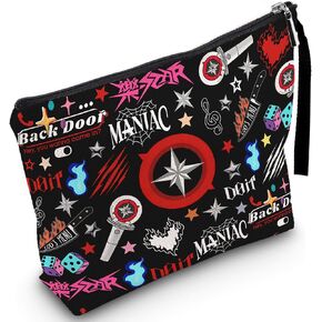 SKZ Stray Inspired Merch Makeup Bag for Women, Y2K Grunge Kpop Cosmetic Pouch with Zipper Wristlet, Aesthetic Travel Toiletry Organizer Gift for Kpop Fans Girls Daughter Sister Friend in Saudi Arabia