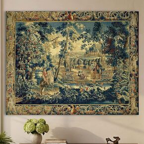 LATETOMT Medieval Knight Tapestry, Antique European Wall Decor 78.7x56in | Featuring a vintage European knight scene with antique garden and French tapestry aesthetics in Saudi Arabia