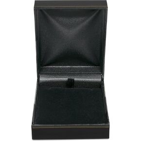 Novel Box Black Jewelry Box for Necklace 4.4x6.25x1.4 Inch - Faux Leatherette Jewelry Display Gift Boxes - Soft Velvet Interior Necklace/Pendant Storage Cases for Proposal Engagement in Saudi Arabia