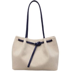 Women Tote Bag Large Shoulder Handbag Purse Satchel with Ergonomic Handle Composite Cloth Elegant Lightweight Construction Suitable for Work Travel, Blue Handle in Saudi Arabia