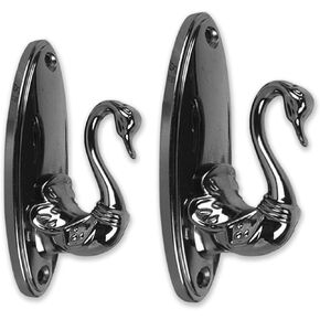 WARMTONE Curtain Tieback Hooks for Window Drapes, Metal Swan Hooks for Wall Mounted, Vintage Decor Round Ball Design, Pack-2, Bronze in Saudi Arabia