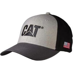 Caterpillar Equipment Black & Gray USA Flag Patch Snapback Cap/Hat in Saudi Arabia