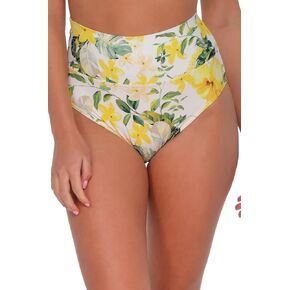 Sunsets Hannah High Waist Women's Swimsuit Bikini Bottom in Textured Crepe Fabric in Saudi Arabia