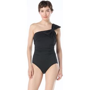 Carmen Marc Valvo Womens Ruched One Shoulder One Piece in Saudi Arabia