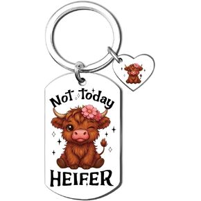 Highland Cow Gifts for Women Highland Cow Car Accessories Funny Cows Lover Gifts Cows Keychain Charms in Saudi Arabia