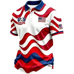 Soccer Cup 2026 Shirt Men Patriotic USA Football Graphic Shirts Jerseys Soccer Fan Y2k Crew Neck Short Sleeve Tops in Saudi Arabia